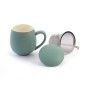 Pastel-colored 0.35 liter tea cup Besides the fact that it's beautiful to see, it's very practical! With a volume of 350 ml, thi