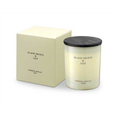 Candle black orchid & lily premium 230gr - CERERIA MOLLA 1899 Black Orchid &amp; Lily 
A candle with its green notes and its fru