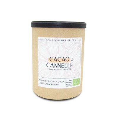 Cpt des Epices - Poudre de Cacao Cannelle 125Gr - Bio Ce Cacao non sucré est idéal pour les desserts, glaces, cakes.
Pour un dél