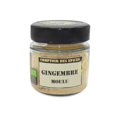 Cpt des Epices - Gingembre moulu 40Gr - Bio Gingembre moulu bio (Madagascar).
La racine du gingembre développe un parfum de citr
